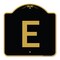 Signmission Designer Series Sign-Sign W/ Letter E, Black & Gold Aluminum Sign, 18" x 18", BG-1818-22956 A-DES-BG-1818-22956 - alternate 1